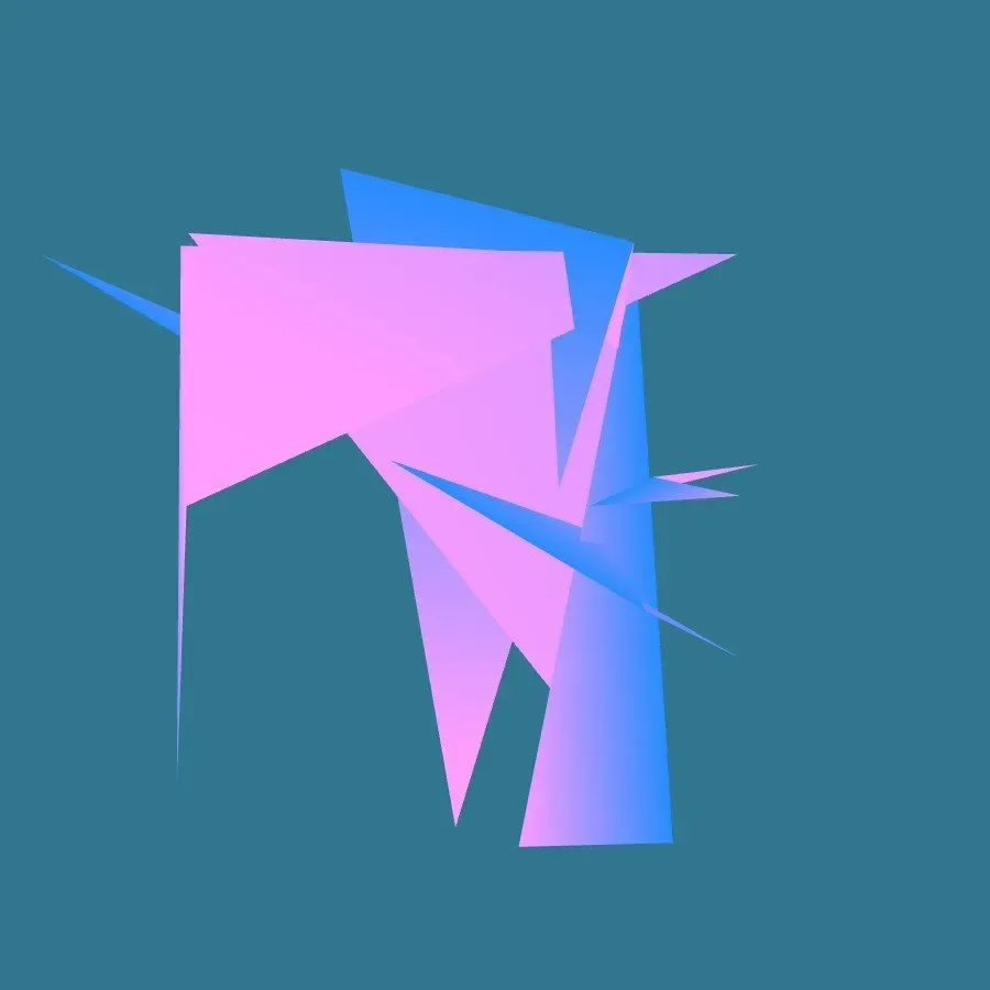 ABSTRACT VERTEX 1223 — ZYDRON (2021). Imagem, p5.js · Processing · 3D.