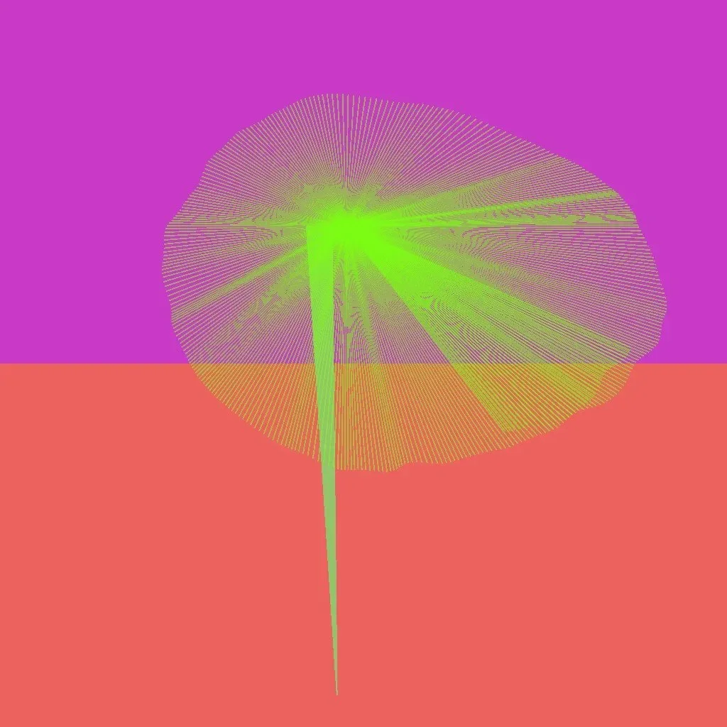 Cripto Chapeletas 011 — ZYDRON (2021). Imagem, p5.js.