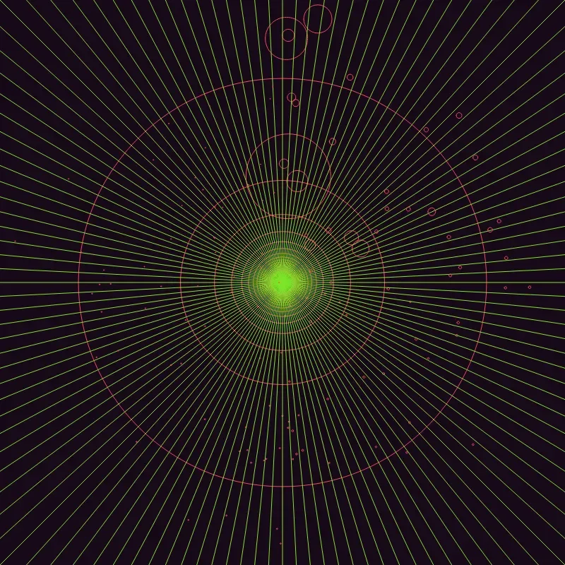 The Circles of Consciousness — ZYDRON (2021). Generativa, p5.js.